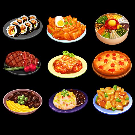 Restaurant Game, Food Game, Space Food, 귀여운 음식 그림, Foodie Art, Food Illustration Art, Cooking Game, Cute Food Drawings, Food Graphic Design