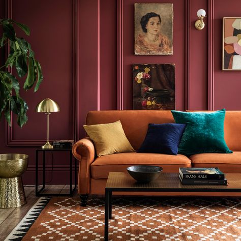 Living room trends 2022: key interior trends and top styling tips Furnitur Ruang Keluarga, Fall Living Room Decor, Fall Living Room, Colourful Living Room, Living Room Trends, Home Cinema, Sofa Living, Styl Retro, Ideas Living Room