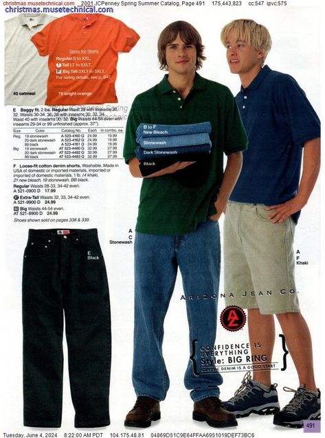 2001 JCPenney Spring Summer Catalog, Page 491 - Catalogs & Wishbooks 2005 Street Fashion, 2002 Fashion Men, 2000s Preppy Fashion Men, 90s Boys Fashion, 2000s Boys Fashion, Decade Outfits, 2000s Moodboard, 2000s Fashion Men, 2002 Fashion