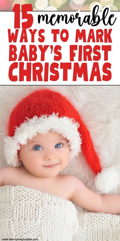 Things to do for baby's first Christmas to make memories. Very special ideas for how to mark baby's first Christmas so you can create traditions for years to come. First Christmas Ideas, Mark Baby, Baby Christmas Crafts, Social Media Captions, Merry Christmas Message, Christmas Traditions Family, Christmas Poems, Christmas Messages, Christmas Photoshoot