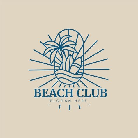 Beach Club Logo, Art Brainstorm, Logo Camping, Club Logo Design, Casual Logo, Beach Logo, Resort Logo, Graphic Shirt Design, Logo Sketches