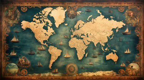 World map antique vintage high resolution Maps Aesthetic, Ancient World History, Pub Sheds, World Maps, Old World Maps, Old Map, World History, Christmas Wishlist, Back Tattoo