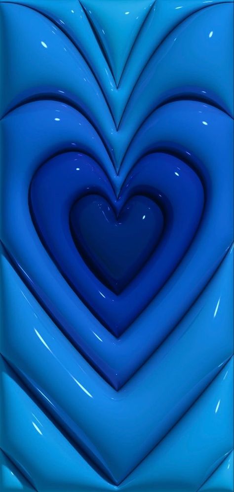 Blue Heart 3d Wallpaper, Her Ipad Wallpaper Blue, Jelly Wallpaper Aesthetic, Blue Puffy Wallpaper, Puffy Wallpaper Aesthetic, 3d Lockscreen Blue, Jelly Wallpaper Iphone, Blue 3d Wallpaper, Bathroom Curtains Ideas