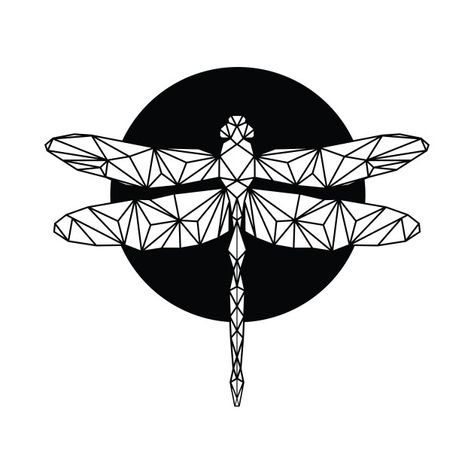 Dragonfly Tattoo Thick Lines, Geometric Dragonfly, Steampunk Dragonfly Tattoo, Dragonfly Vector Design, Trippy Dragonfly Tattoo, Dragonfly Logo, Cute Origami, Origami Dragon, Dragonfly Tattoo