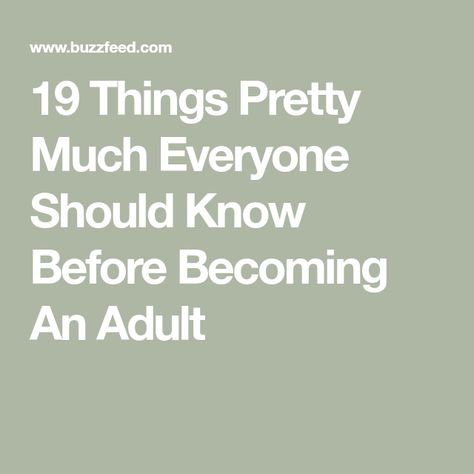 Becoming An Adult, Letter Addressing, Adulting 101, Trust Issues, Get Excited, Apple News, Things To Know, Buzzfeed, Pretty Much