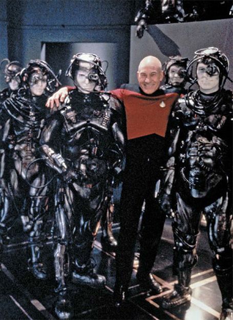 Captain Picard and the Borg! The Borg, Captain Picard, Aliens, Star Trek