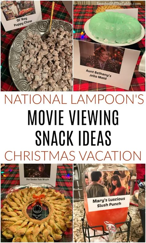 Diy Griswold Christmas Decorations, Christmas Vacation Signs Diy, Christmas Vacation Party Decorations, National Lampoons Christmas Party Ideas, Griswold Family Christmas Party, Griswold Christmas Party, Christmas Vacation Costumes, National Lampoons Christmas Vacation Movie, Theme Dinners