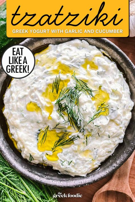 Perfect Tzatziki Sauce Greek Taziki Sauce Recipe, Taziki Sauce Recipe, Authentic Tzatziki Sauce Recipe, Tzatziki Dip Recipe, Tzatziki Dip, Greek Meze, Greek Dinner, Man Recipes, Tzatziki Sauce Recipe