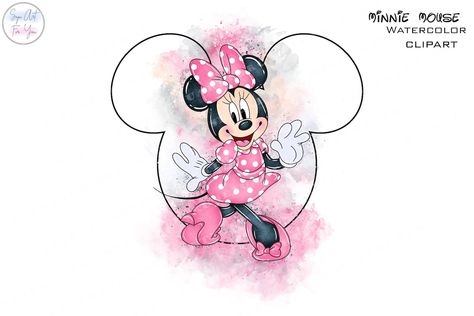 Mini Mouse Cartoon, Mickey Watercolor, Minnie Mouse Outline, Mouse Clip Art, Save Earth Drawing, Mouse Watercolor, Minnie Mouse Clipart, Mickey Mouse Clipart, Mouse Clipart