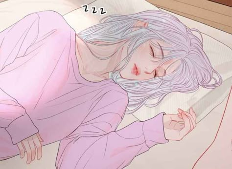 Sleeping Face Drawing Reference, Sleeping Character Design, Anime Sleeping Poses, Girl Sleeping Drawing, Sleeping Girl Drawing, Sleeping Drawing Reference, Sleeping Pose Reference, Mystical Manhwa, Semi Realistic Face