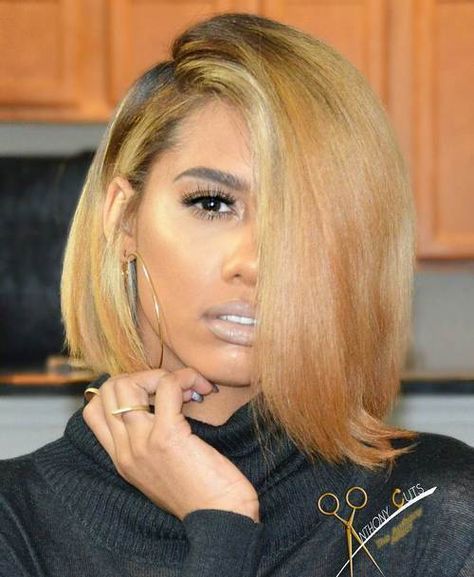 African American Asymmetrical Blonde Bob Weave Bob Hairstyles, Bob Haircuts For Black Women, Black Bob Hairstyles, Inverted Bob Hairstyles, Haircuts For Black Women, Bob Hairstyles For Thick, Wavy Bob Hairstyles, Medium Bob Hairstyles, Layered Bob Hairstyles