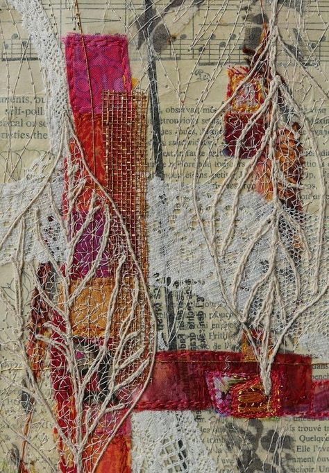 Art Fibres Textiles, Framed Textile, Textile Art Techniques, Textiles Sketchbook, Mixed Media Textiles, Textile Art Embroidery, Creative Textiles, Textiles Techniques, Fabric Journals