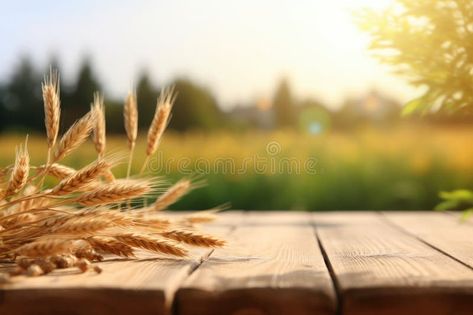 The empty wooden table top with blur background of wheat farm. Generative AI AIG30. royalty free stock images Wheat Background, Wheat Farm, Free Vector Patterns, Wooden Table Top, Blur Background, Blurred Background, Wooden Table, Vector Pattern, Blur