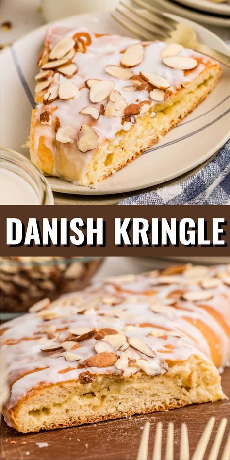 Kringle Pastry, Almond Kringle, Danish Kringle, Danish Cake, Danish Recipes, Almond Filling, Crock Pot Bread, Viking Food, Danish Pastries