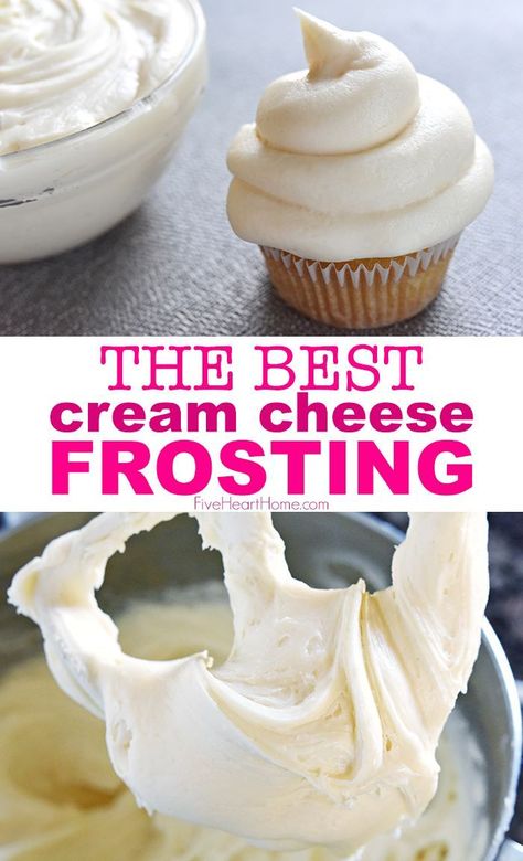 The Best Cream Cheese Frosting, Best Cream Cheese Frosting, Cream Cheese Frosting Easy, Cheese Frosting Recipe, Frosting Recipes Easy, Easy Cupcake Recipes, Cake Frosting Recipe, Cream Cheese Frosting Recipe, Cookies Easy