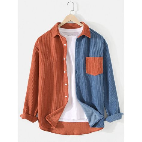 Patchwork Shirt, Joggers Outfit, Latest Mens Fashion, Pocket Shirt, Long Sleeves Jacket, Retro Chic, Jeans For Sale, Shirt Sale, Long Sleeve Casual