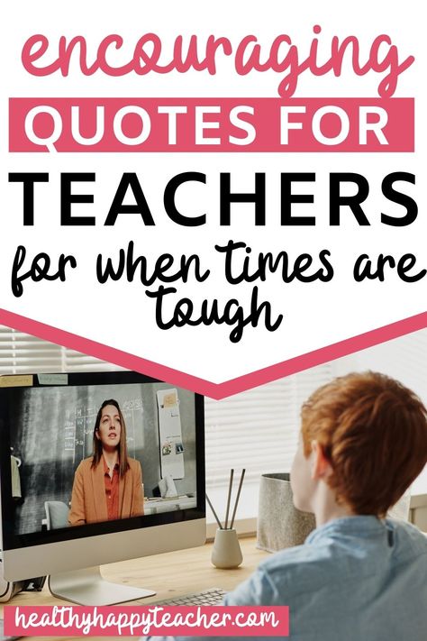 Hey teacher, you’re doing a great job! These encouraging quotes for teachers are just for you! #teacherquotes #encouragingquotesforteachers Quotes To Encourage Teachers, Teacher Self Care Quotes, Teacher Encouragement Quotes Motivation, Teaching Motivation Quotes, Teacher Support Quotes, Teaching Is Hard Quotes, Teacher Motivation Encouragement, Positive Teacher Quotes Encouragement, Words Of Encouragement For Teachers