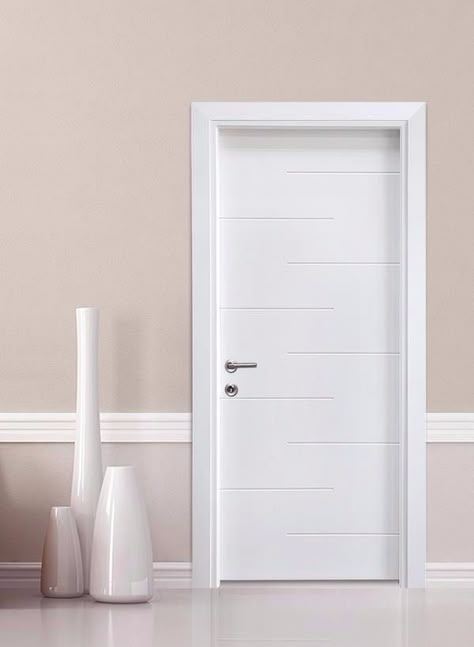 White Interior Doors, Flush Door Design, Interior Door Styles, Modern Wooden Doors, Doors Interior Modern, Bedroom Door Design, White Door, Room Door Design, Wooden Door Design