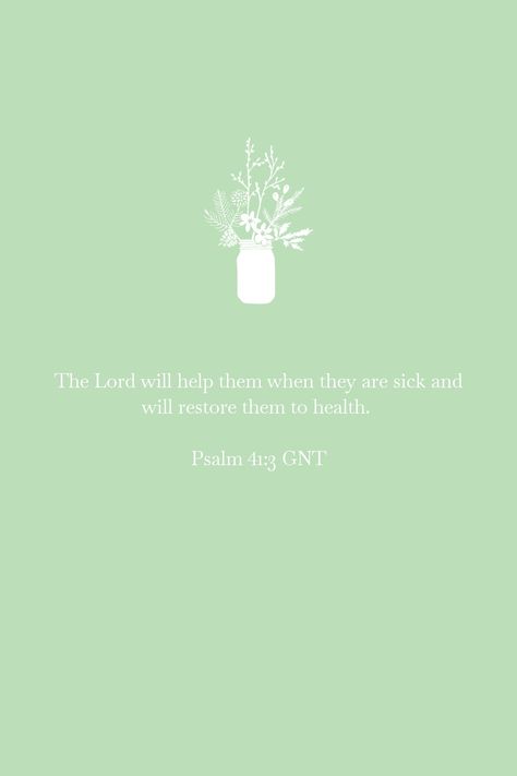 The Lord will help them when they are sick and will restore them to health.
Psalm 41:3 GNT Psalm 41:3 Words, Psalm 41:3, Bible Verses For Sickness, Jesus Freaks, Quotes Prayer, Jesus Art, Bible Quotes Prayer, Happy Words, Morning Wishes