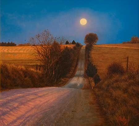 John Everett Millais, Country Roads Take Me Home, Dirt Road, Beautiful Moon, Night Scene, Plein Air Paintings, Moon Art, Pics Art, Art Works