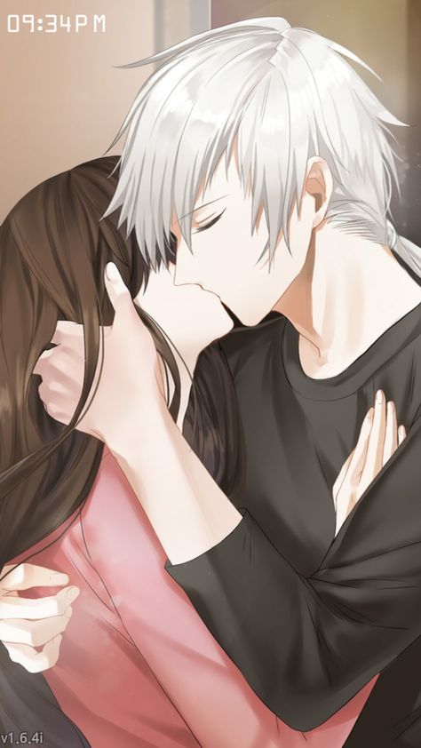 Mystic Messenger Characters, Slenderman, Manga Couples, Anime Couple, Imaginary Friend, Manga Love, Anime Love Couple, Mystic Messenger, Anime Kiss