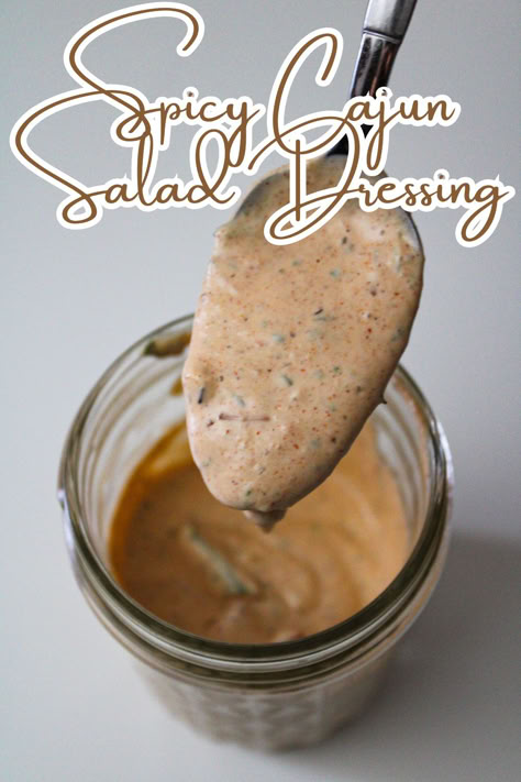 spicy cajun salad dressing recipe Salad Dressing Recipes Spicy, Creole Dressing, Cajun Dressing Recipe, Spicy Salad Dressing Recipes, Cajun Shrimp Salad, Cajun Salad Recipes, Cajun Salad, Cajun Ranch Dressing, Cajun Salad Dressing