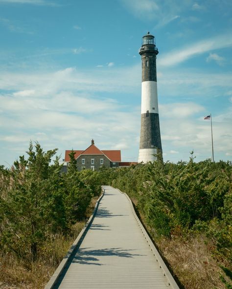 Walkway and Fire Island Lighthouse, Fire Island, New York Rail Transport, Fire Island, Hotel Motel, White Car, Posters Framed, Image House, City Skyline, Walkway, Framed Wall