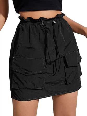 Skirts Green, Skirt Streetwear, Cargo Mini Skirt, Skirt High Waist, Denim Skirts, Skirt With Pockets, Cargo Skirt, Women Cargos, Kids Luggage