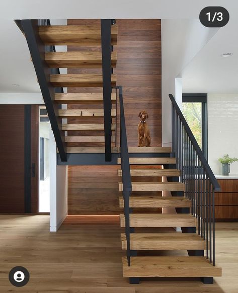 Exterior Stair Railing, Staircase Design Modern, Stairs Design Interior, House Staircase, Stair Design, Exterior Stairs, Stairway Design, Floating Stairs, Home Stairs