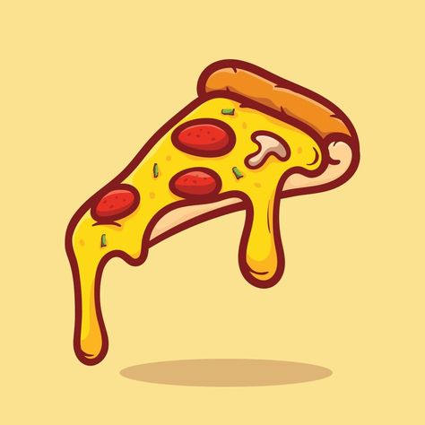 Dessert Illustration Art, Pizza Slice Illustration, Pizza Slice Drawing, Pizza Logo Design, Pizzeria Logo, Pizza Clipart, Cartoon Pizza, Pizza Illustration, Pizza Drawing