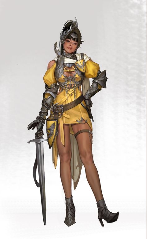 ArtStation - Concept Study_swordswoman, Jihae Park Woman Concept Art, Concept Art Character, 2d Art, Female Character Design, Character Design References, Character Creation, Fantasy Clothing, Dnd Characters, Surreal Art