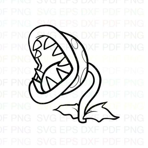 Plant Outline, Cartoons Outline, Mario Tattoo, Piranha Plant, American Indian Tattoos, Hair Clipart, Black And White Cartoon, Indian Tattoo, Cartoon Sketches