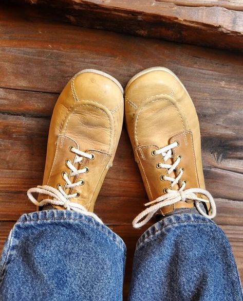 New in the shop! Vintage 70's Dexter leather bowling shoes with braided rope lace. These have always been a half to full size too large on me but work with a thick sock! I am a size 7. My guess is a 7.5 to 8 in ladies... There is no marked size so best to go by measurements and compare to some footwear that fits ya good! One toe area has been reinforced and sewn... so the soles aren't matchy-matchy but they're still in great shape! Little cosmetic wear here and there on the leather but they ... Bowling Shoes, Braided Rope, Thick Socks, Great Love, Dexter, Bowling, Vintage 70s, Nook, Always Be