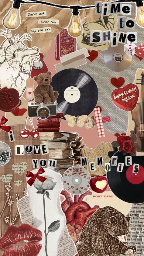 Valentine’s Day Collage, February Collage, Valentines Day Collage, Valentines Collage, Valentine Collage, 2025 Ideas, Red Core, When Youre In Love, Happy Birthday My Love