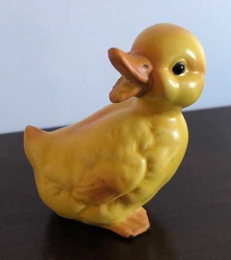 Lefton Figurines, Easter Figurine, Swan Figurine, Vintage Poodle, Antique Glassware, Baby Ducks, Yellow Duck, Vintage Kitsch, Baby Easter