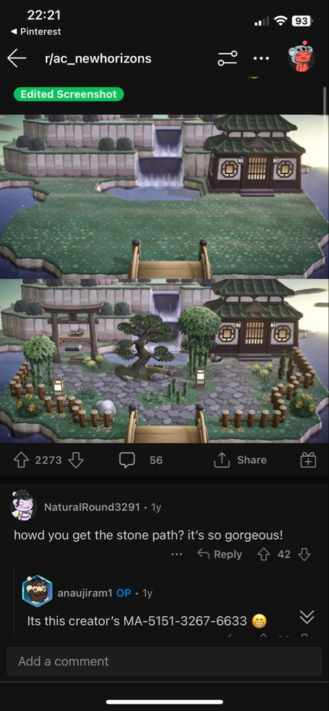 Acnh Island Designs Aesthetic, Acnh Stone Path Overlay, Stone Pathway Animal Crossing, Zen Path Acnh, Acnh Japanese Stone Path, Japanese Path Animal Crossing, Acnh Japanese Stone Path Code, Acnh Zen Codes, Acnh Paths Designs Japanese