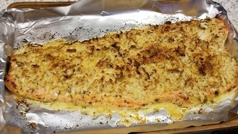 Baked Salmon Topped With Crab Recipe - Food.com Crab Recipe, Broiled Salmon, Crab Recipes, Salmon Fillets, Crab Meat, Baked Salmon, Brown Rice, Salmon Recipes, Seafood Recipes