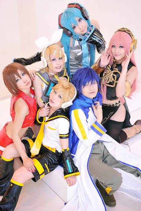 Crypton Vocaloids(cosplay) Group Cosplay Ideas For 4, Cosplay Group, Pjsk Cosplay, Group Cosplay Ideas, Cosplay Miku, Group Cosplay, Vocaloid Cosplay, Miku Cosplay, Cute Cosplay