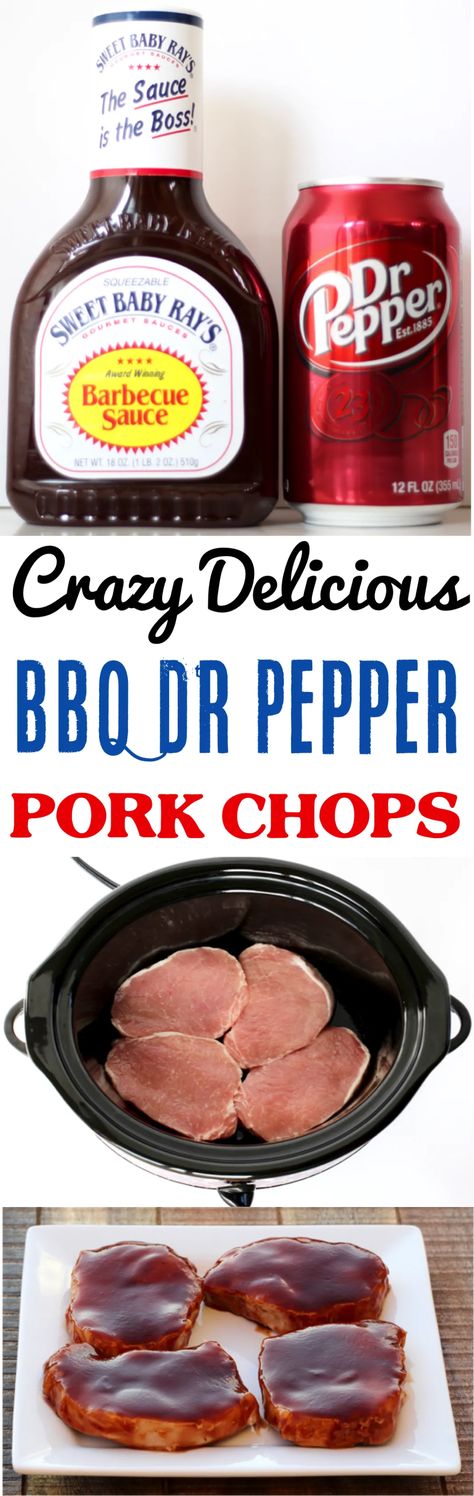 Dr Pepper Pork Chops, Dr Pepper Pork, Dinner Recipes 30 Minutes, Pepper Pork Chops, Pepper Pork, Pork Crockpot Recipes, Pork Chop Recipes Crockpot, Bbq Pork Chops, Crock Pot Dinners