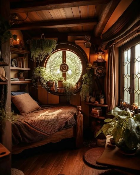 Hobbit Bedroom Ideas, Hobbit Apartment, Farmhouse Bedroom Design, Hobbit Hole, Deco Originale, Fantasy House, Earthship, Dreamy Room, Dream Room Inspiration