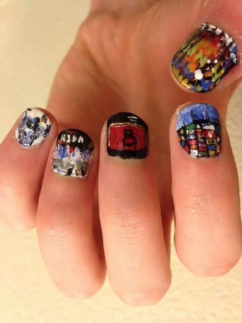 Nails done as Radiohead album covers. In love!!! Radiohead Tattoo, Ok Computer, Funky Nail Art, Mens Nails, Cool Album Covers, Inspired Nails, Nails Done, Album Artwork, Nail Ring