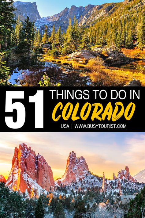 Wondering what to do in Colorado? This travel guide will show you the top attractions, best activities, places to visit & fun things to do in Colorado. Start planning your itinerary & bucket list now! #colorado #coloradovacation #coloradotravel #usatravel #usatrip #usaroadtrip #travelusa #ustraveldestinations #ustravel #vacationusa #americatravel What To Do In Colorado, Colorado Attractions, Things To Do In Colorado, Colorado Travel Guide, Road Trip To Colorado, Colorado Summer, Visit Colorado, Colorado Adventures, Colorado Vacation