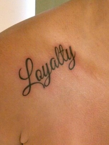 "Loyalty" tattoo! Short and simple! | Loyalty tattoo, Word ... #simpletattoos #tattoos #tattoo 27 Tattoo, Loyalty Tattoo, Simple Tattoos For Women, Saved Tattoo, Chest Tattoos For Women, Tattoos For Black Skin, Red Ink Tattoos, Geniale Tattoos, Pretty Tattoos For Women