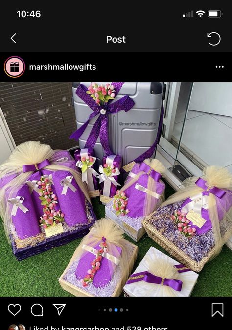 Engagement Wrapping Ideas Ghana, Bride Suitcase, Engagement Hamper, Traditional African Wedding, Wedding Hampers, Engagement Gift Baskets, Kente Designs, Bridal Fan, Pretty Gift Wrapping Ideas