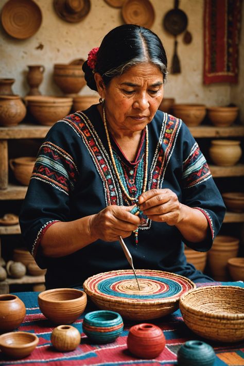 Handcrafted Heritage: Discovering the Artisan Crafts of Oaxaca Pottery Photoshoot, Novel Aesthetic, San Bartolo, Plant Kingdom, Oaxaca City, Hispanic Culture, Mexican Traditions, Old Portraits, Mexican Heritage