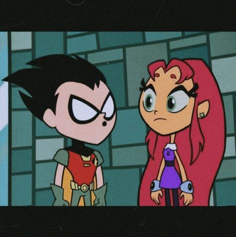 𝑬𝒅𝒊𝒕/𝑹𝒐𝒃𝒊𝒏 𝒂𝒏𝒅 𝑺𝒕𝒂𝒓 Robin Starfire, Starfire And Raven, Cartoon Couples, Teen Titan, Teen Titans Go, Couple Cartoon, Teen Titans, Dc Comics, Vault Boy