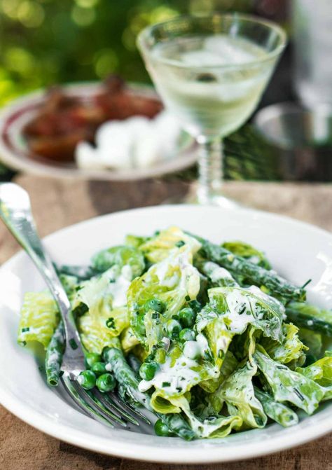 Buttermilk Ranch Dressing Recipe, Cooking Asparagus, Salad With Peas, Vegan Buttermilk, French Vinaigrette, Buttermilk Ranch Dressing, Buttermilk Dressing, Buttermilk Ranch, David Lebovitz