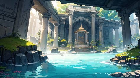 Magical Sky, Underwater City, Concept Art Tutorial, Landscape Concept, Fantasy City, Fantasy Places, Fantasy Setting, Concept Art Drawing, Beautiful Landscape Wallpaper