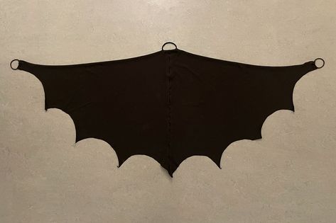 DIY bat costume · Tiny Trash Can Batwing Costume Diy, Homemade Bat Costume, Diy Bat Wings No Sew, Adult Bat Costume Diy, Womens Bat Costume Diy, Bat Witch Costume, Easy Bat Costume, Bat Cape Diy, Halloween Vintage Costume