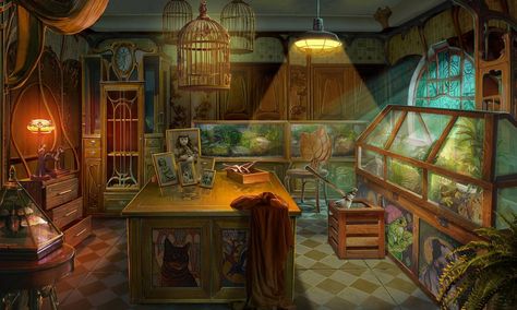 Fantasy Shop, Fantasy Rooms, Fantasy House, Fantasy Setting, Fantasy Places, Fantasy Art Landscapes, Fantasy Aesthetic, Environment Concept Art, Interior Art